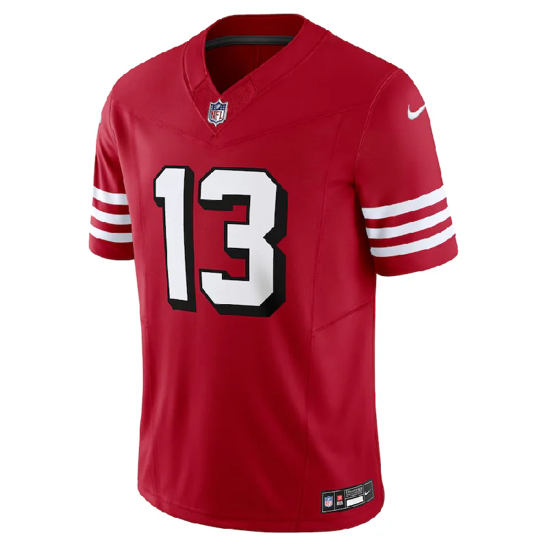 Nike Men's San Francisco 49ers Purdy #13 Limited Jersey–Gym Red