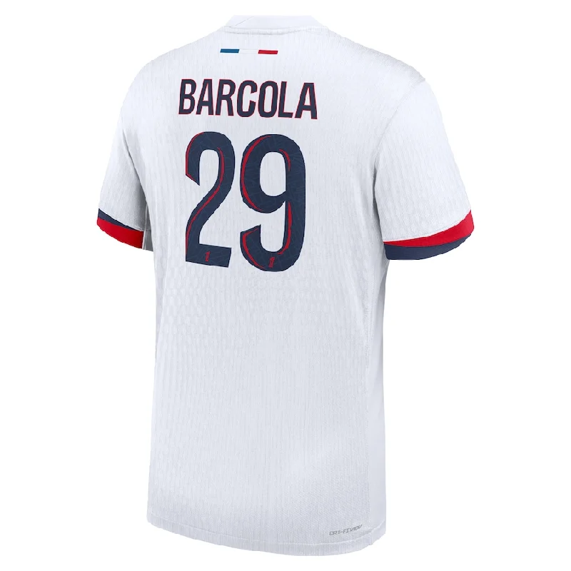 Nike Paris Saint-Germain Authentic Bradley Barcola Away Jersey 24/25 (White/Midnight Navy)