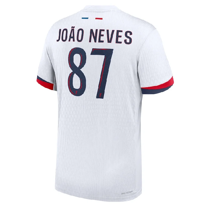 Nike Paris Saint-Germain Authentic Joao Neves Away Jersey 24/25 (White/Midnight Navy)