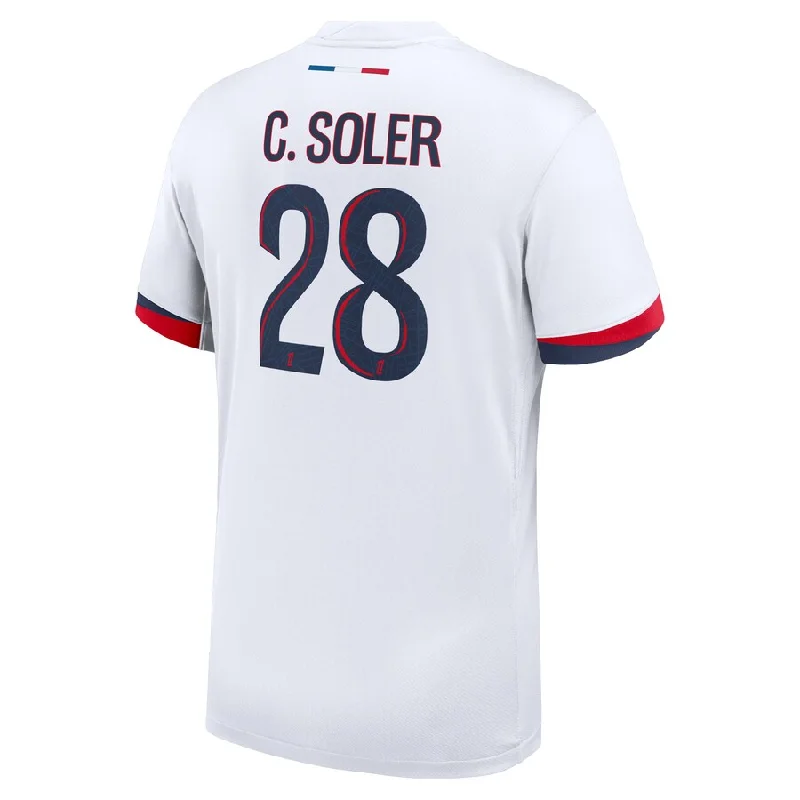 Nike Paris Saint-Germain Carlos Soler Away Jersey 24/25 (White/Midnight Navy)