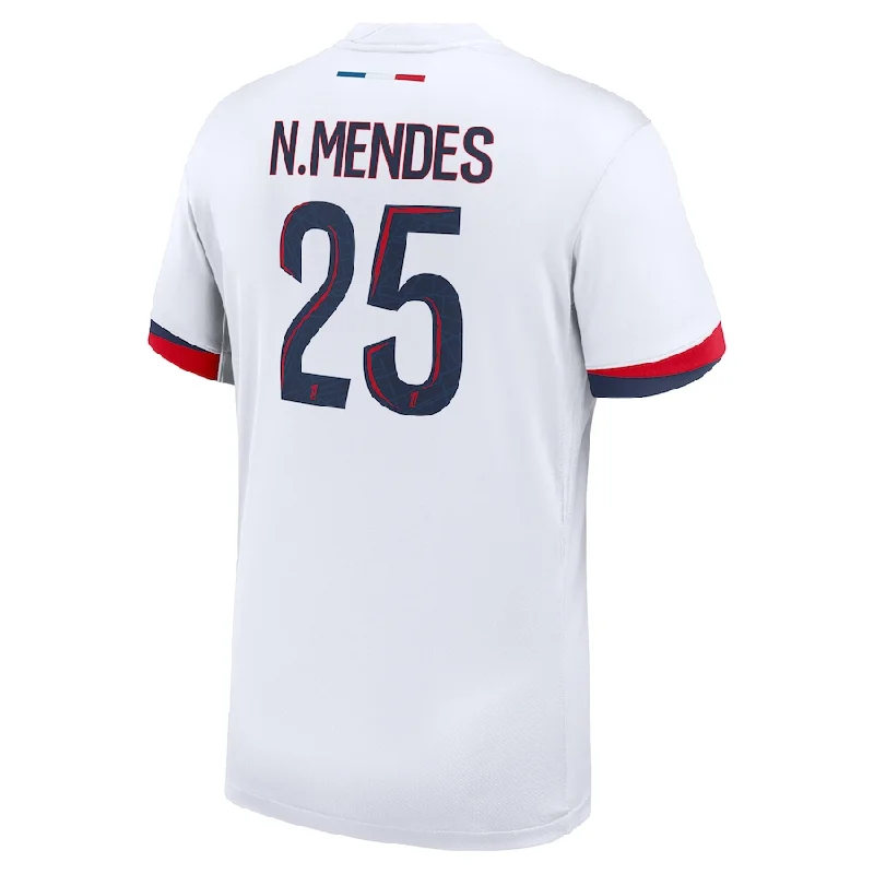 Nike Paris Saint-Germain Nuno Mendes Away Jersey 24/25 (White/Midnight Navy)