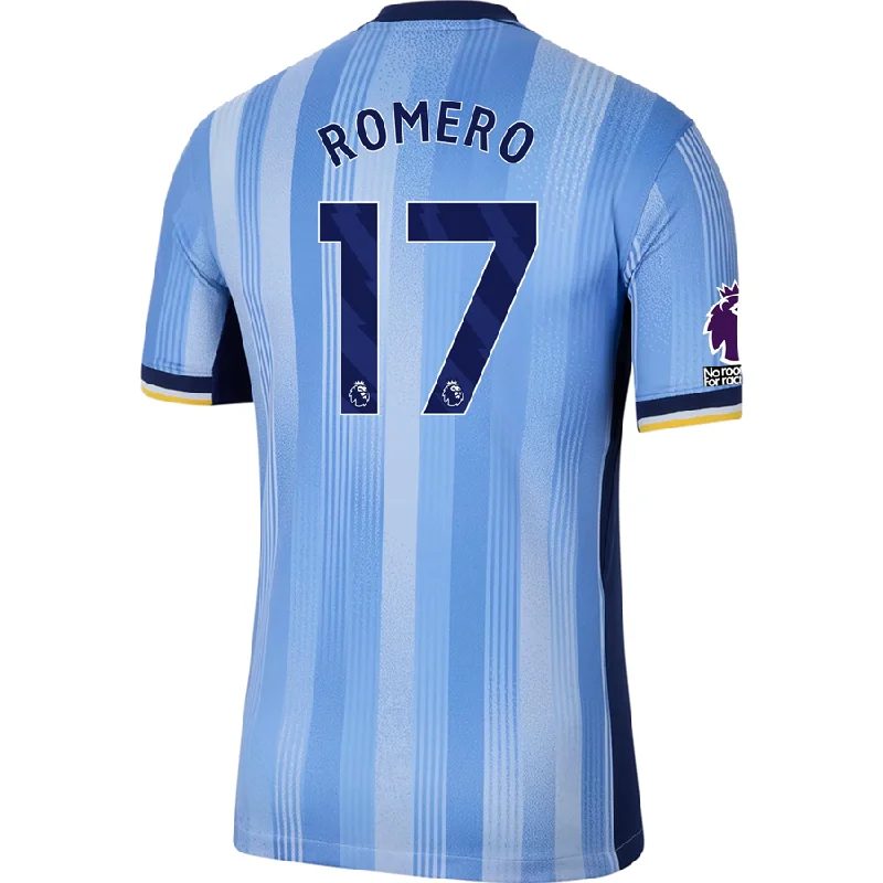 Nike Tottenham Cristian Romero Away Jersey w/ EPL + No Room For Racism Patches 24/25 (Cobalt Bliss/Binary Blue)