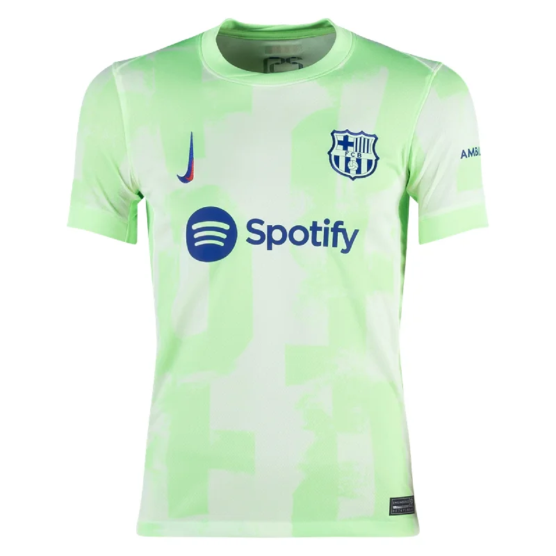 Nike Youth Barcelona Third Jersey 24/25 (Barely Volt/Old Royal)