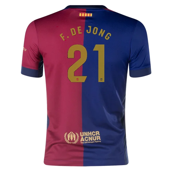 Nike Youth Barcelona Frenkie De Jong Home Jersey 24/25 (Deep Royal/Club Gold)