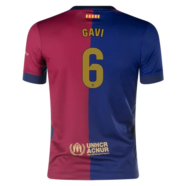 Nike Youth Barcelona Gavi Home Jersey 24/25 (Deep Royal/Club Gold)