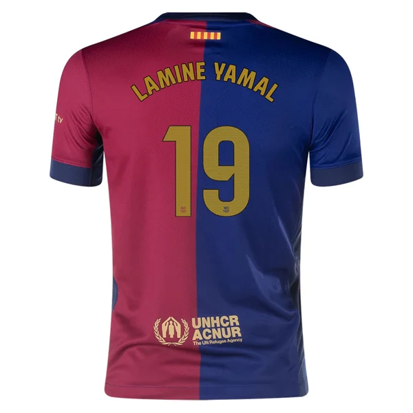 Nike Youth Barcelona Lamine Yamal Home Jersey 24/25 (Deep Royal/Club Gold)