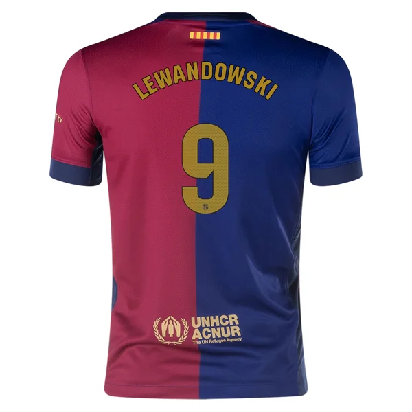 Nike Youth Barcelona Robert Lewandowski Home Jersey 24/25 (Deep Royal/Club Gold)