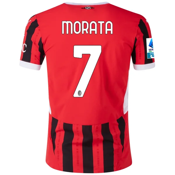 Puma AC Milan Authentic Alvaro Morata Home Jersey w/ Serie A Patch 24/25 (Puma Red/Puma Black)