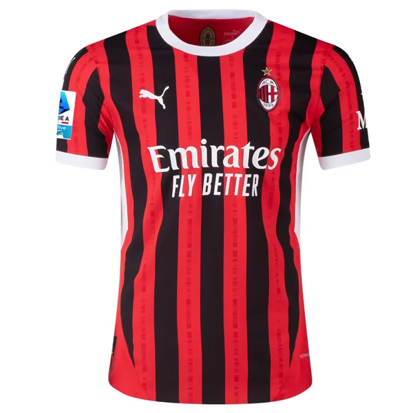 Puma AC Milan Authentic Home Jersey w/ Serie A Patch 24/25 (Puma Red/Puma Black)