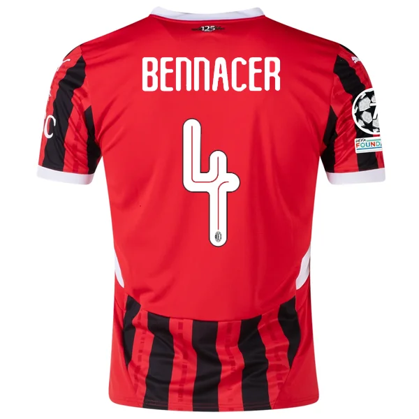 Puma AC Milan Ismaël Bennacer Home Jersey w/ Champions League Patches 24/25 (Puma Red/Puma Black)