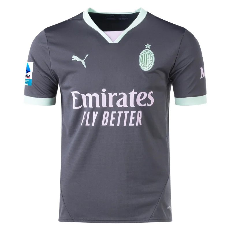 Puma AC Milan Third Jersey w/ Serie A Patch 24/25 (Shadow Gray/Fresh Mint)