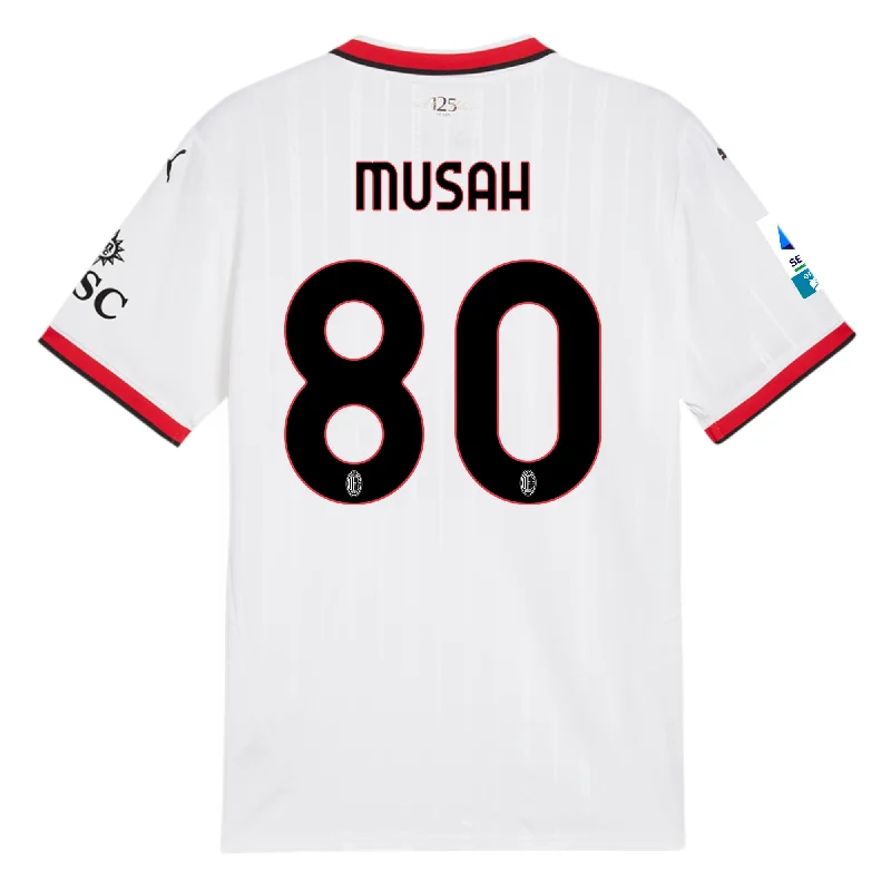 Puma AC Milan Yunus Musah Away Jersey w/ Serie A Patch 24/25 (Puma White)