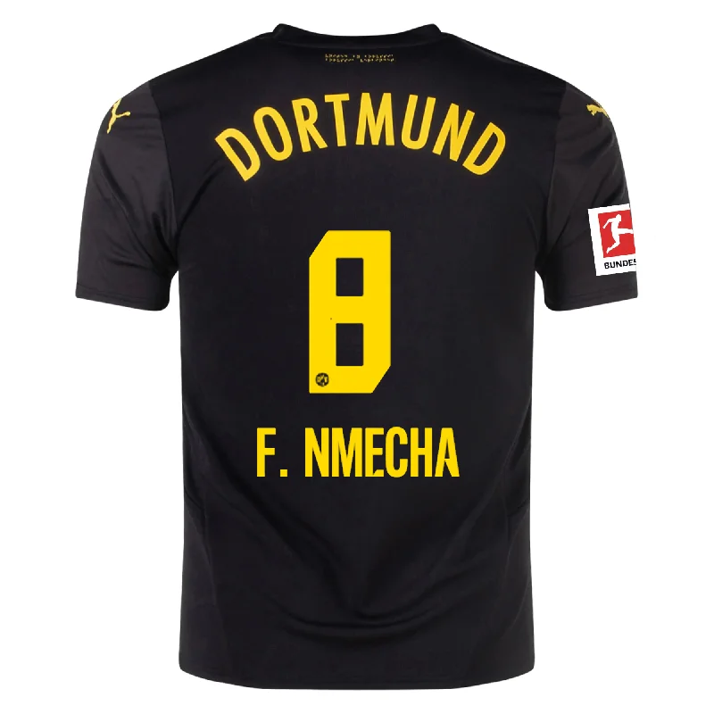 Puma Borussia Dortmund Felix Nmecha Away Jersey w/ Bundesliga Patch 24/25 (Puma Black/Faster Yellow)