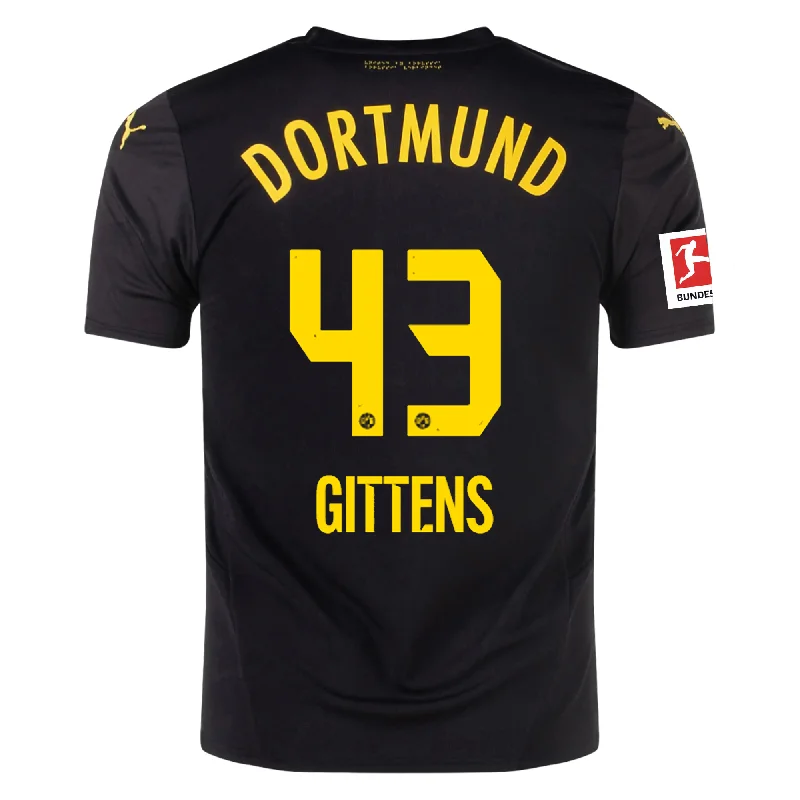 Puma Borussia Dortmund Jamie Bynoe-Gittens Away Jersey w/ Bundesliga Patch 24/25 (Puma Black/Faster Yellow)