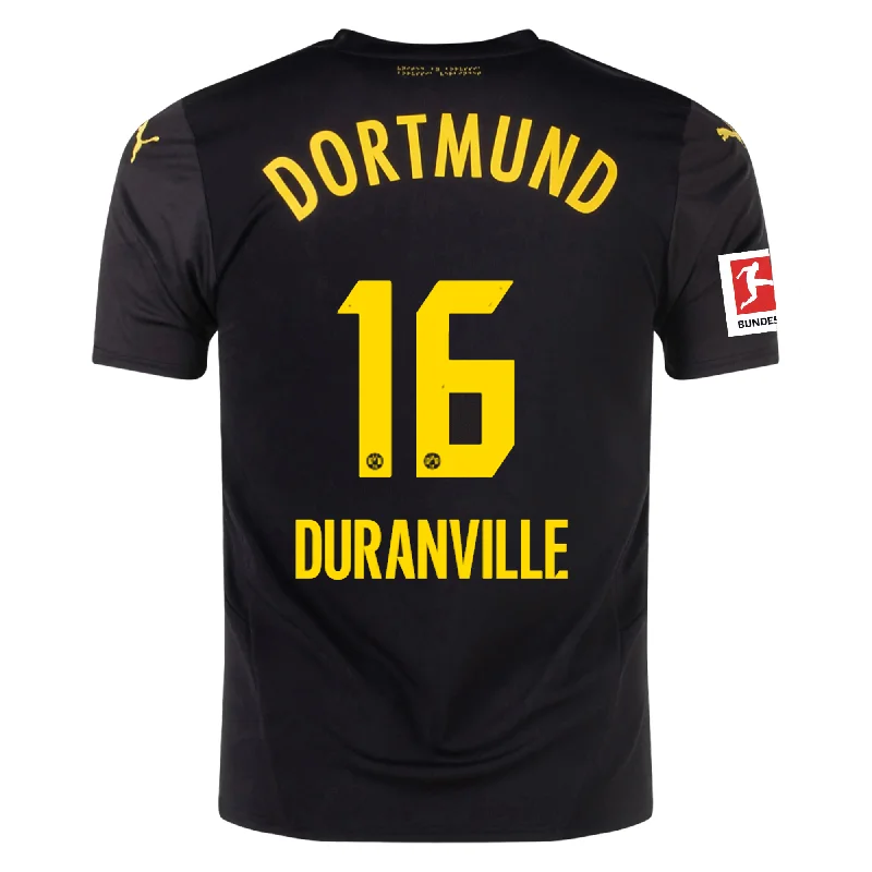 Puma Borussia Dortmund Julien Duranville Away Jersey w/ Bundesliga Patch 24/25 (Puma Black/Faster Yellow)