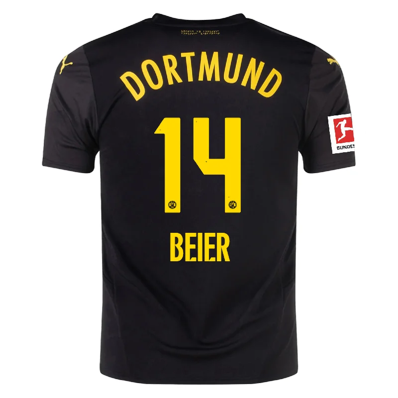 Puma Borussia Dortmund Maximilian Beier Away Jersey w/ Bundesliga Patch 24/25 (Puma Black/Faster Yellow)