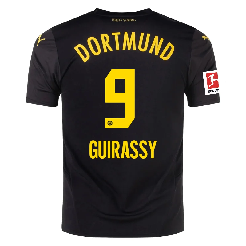 Puma Borussia Dortmund Serhou Guirassy Away Jersey w/ Bundesliga Patch 24/25 (Puma Black/Faster Yellow)