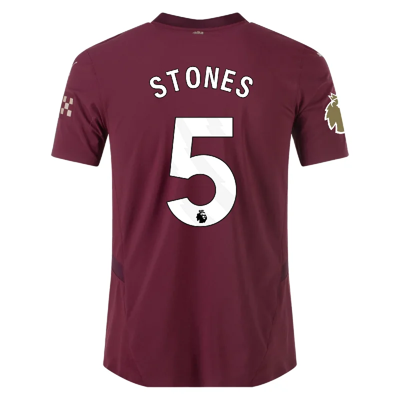 Puma Manchester City Authentic John Stones Third Jersey w/ EPL + Club World Cup Patch 24/25 (Dark Jasper)