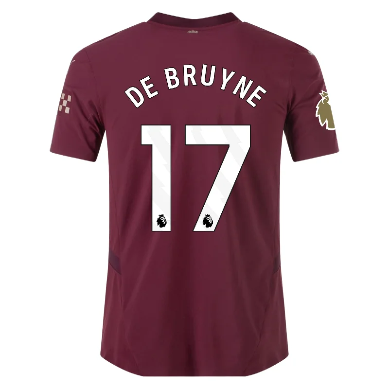 Puma Manchester City Authentic Kevin De Bruyne Third Jersey w/ EPL + Club World Cup Patch 24/25 (Dark Jasper)