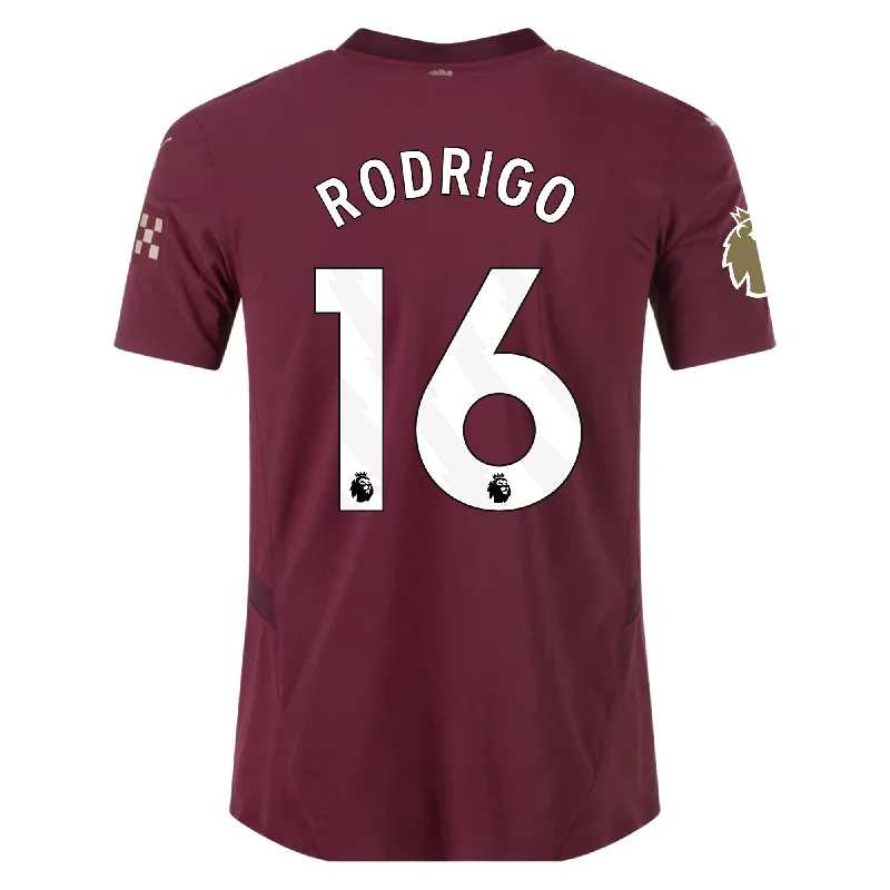 Puma Manchester City Authentic Rodrigo Third Jersey w/ EPL + Club World Cup Patch 24/25 (Dark Jasper)