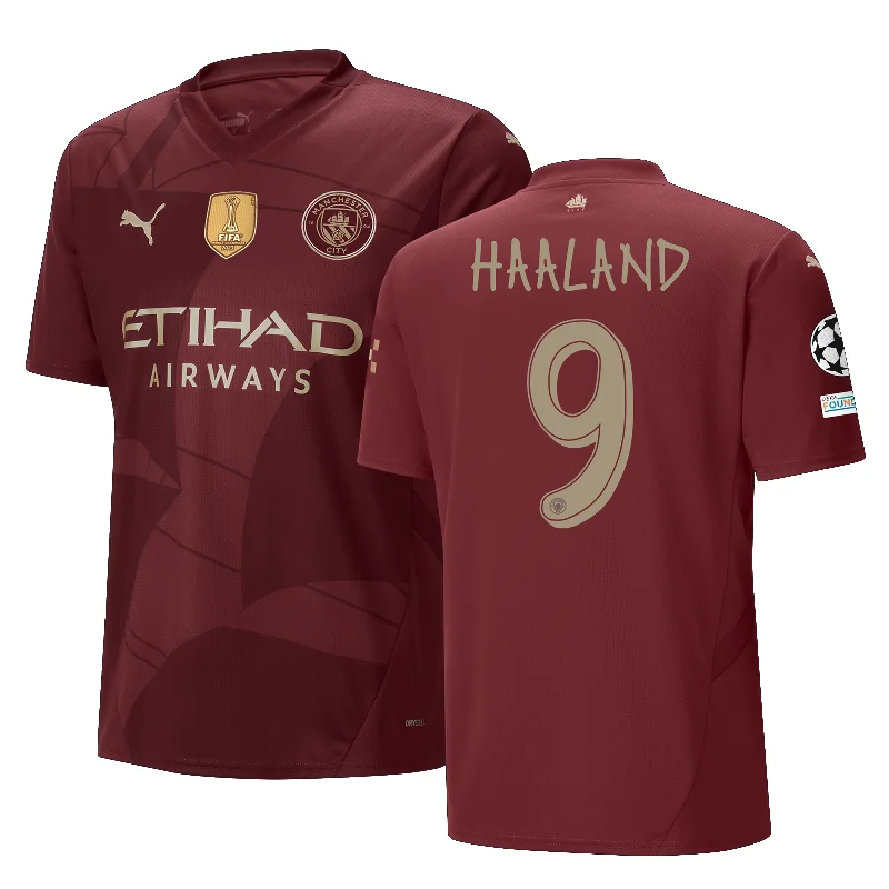 Puma Manchester City Erling Haaland Third Jersey w/ Champions League + Club World Cup Patch 24/25 (Dark Jasper)