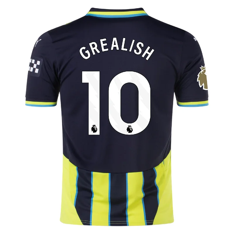 Puma Manchester City Jack Grealish Away Jersey w/ EPL + Club World Cup Patch 24/25 (New Navy/Yellow Glow)