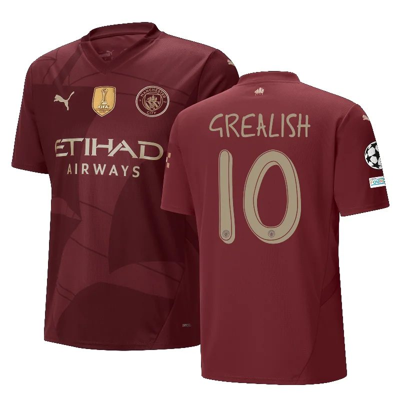 Puma Manchester City Jack Grealish Third Jersey w/ Champions League + Club World Cup Patch 24/25 (Dark Jasper)