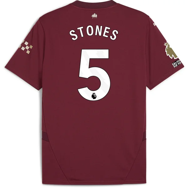 Puma Manchester City John Stones Third Jersey w/ EPL + No Room For Racism + Club World Cup Patches24/25 (Dark Jasper)