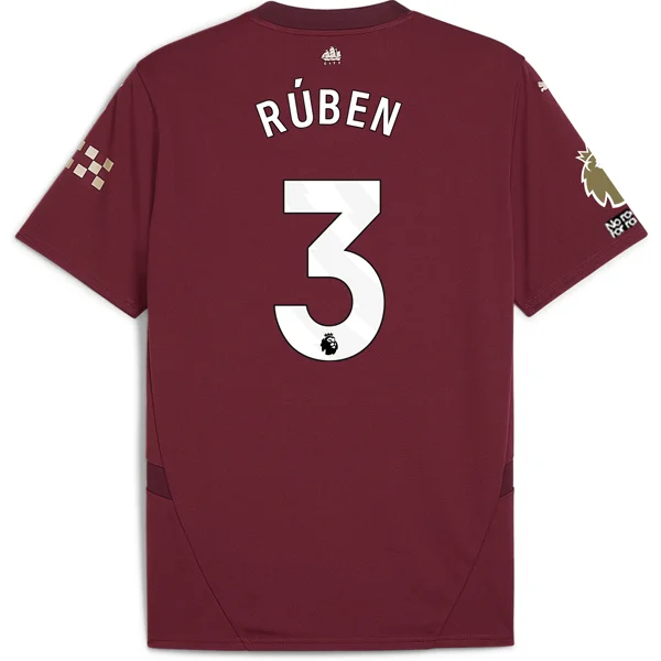 Puma Manchester City Ruben Dias Third Jersey w/ EPL + No Room For Racism + Club World Cup Patches24/25 (Dark Jasper)