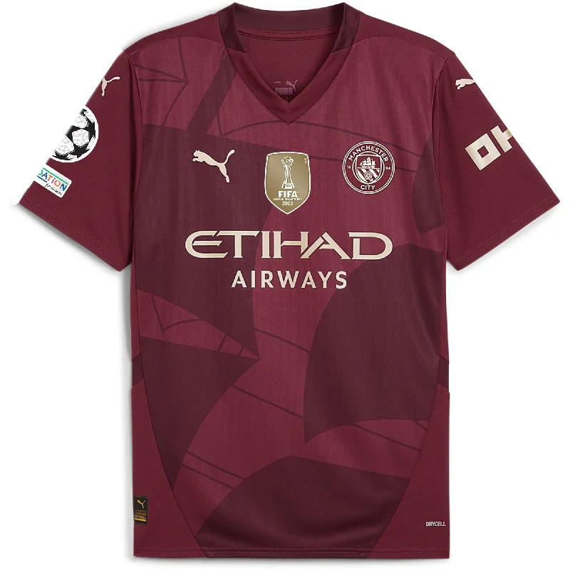 Puma Manchester City Third Jersey w/ Champions League + Club World Cup Patch 24/25 (Dark Jasper)