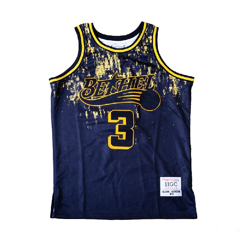 YOUTH ALT IVERSON BETHEL HS BASKETBALL JERSEY BLACK/YELLOW