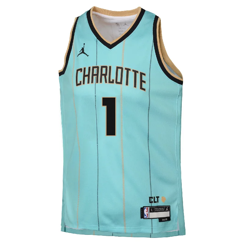 Junior's NBA Charlotte Hornets Lonzo Ball 2024/25 City Edition Swingman Jersey