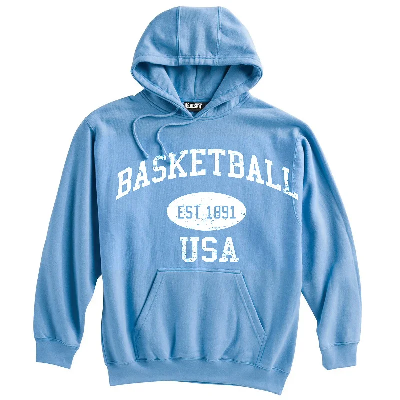 Basketball Sweatshirt-Vintage Distressed Established Date USA