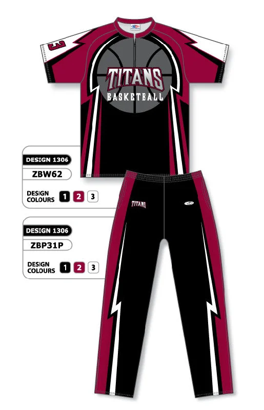 Athletic Knit Custom Sublimated Basketball Warm Up Set Design 1306