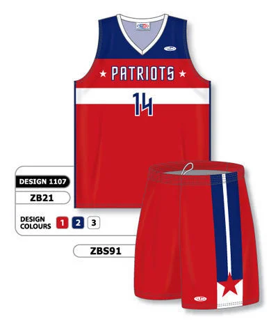 Athletic Knit Custom Sublimated Matching Basketball Uniform Set Design 1107