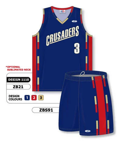 Athletic Knit Custom Sublimated Matching Basketball Uniform Set Design 1110