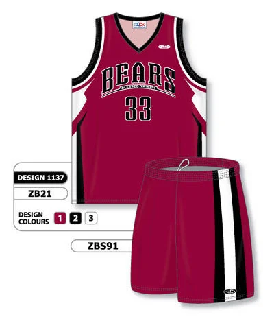 Athletic Knit Custom Sublimated Matching Basketball Uniform Set Design 1137