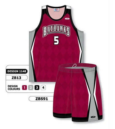 Athletic Knit Custom Sublimated Matching Basketball Uniform Set Design 1148