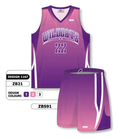 Athletic Knit Custom Sublimated Matching Basketball Uniform Set Design 1167