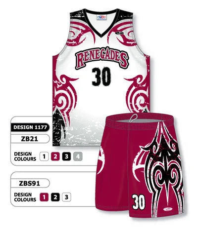 Athletic Knit Custom Sublimated Matching Basketball Uniform Set Design 1177