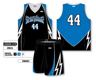 Athletic Knit Custom Sublimated Matching Basketball Uniform Set Design 1179