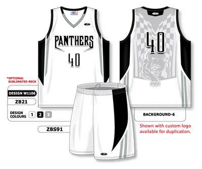 Athletic Knit Custom Sublimated Matching Basketball Uniform Set Design W1106