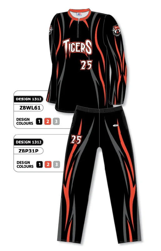 Athletic Knit Sublimated Long Sleeve Basketball Warm Up Set Design 1312