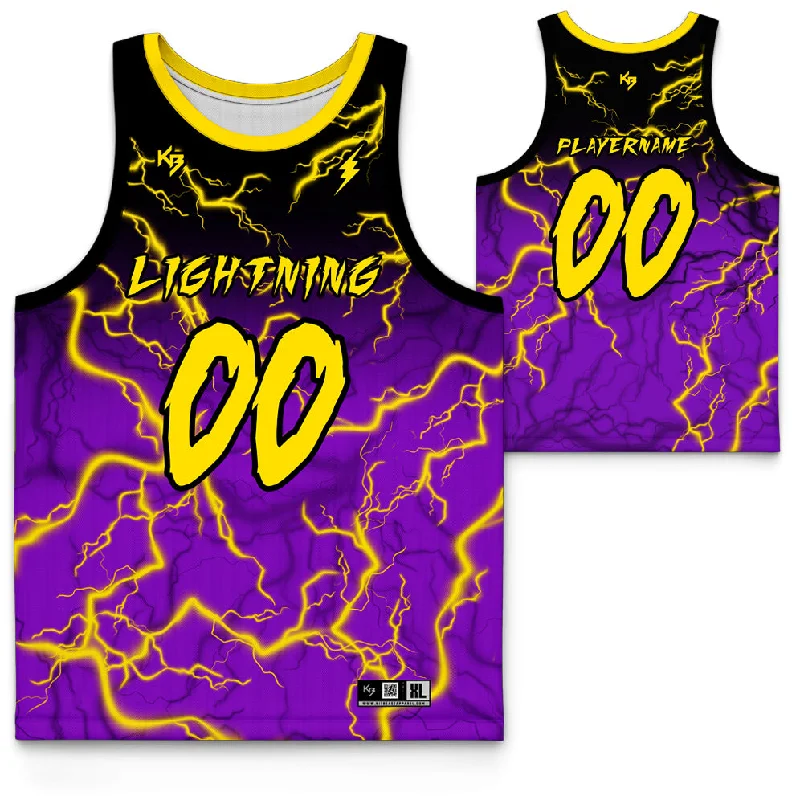 Lightning Custom Basketball Jersey